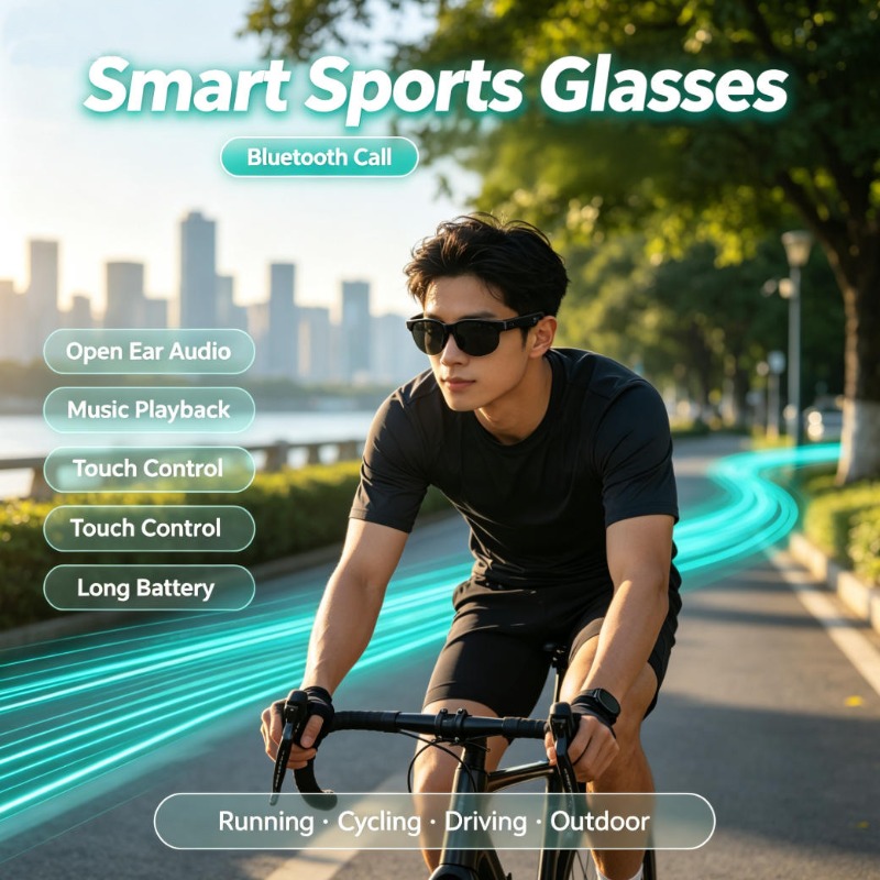 Outdoor Sport Glasses - Smart Sports Glasses Open Ear Audio