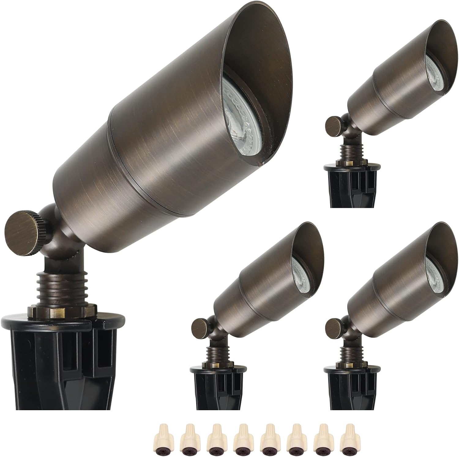 Outdoor Spotlight - Solid Brass Landscape LED Spotlights Outdoor