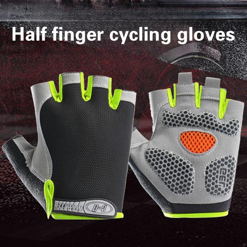 Outdoor Sport Gloves - Unisex Half Finger Cycling Gloves Anti