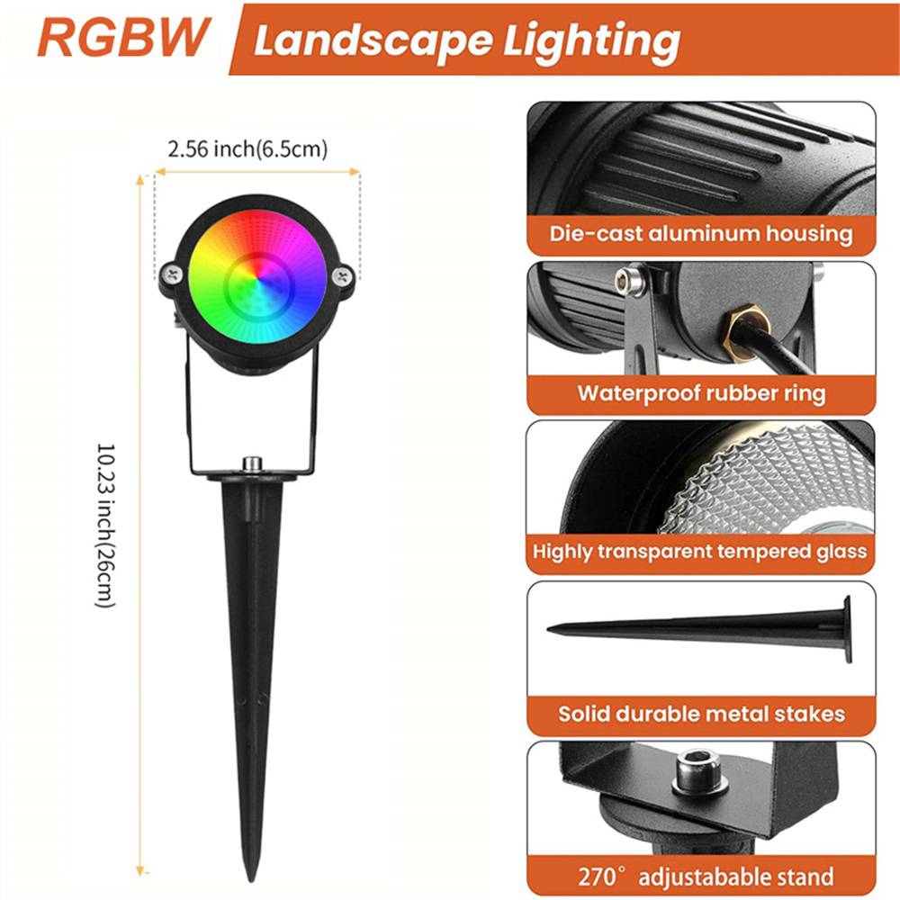 RGBW Landscape Lighting 10W wi - Outdoor Spotlight review and price